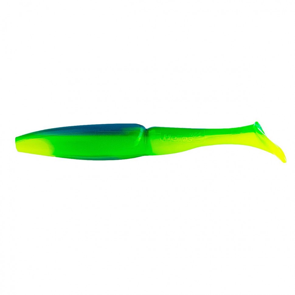 Виброхвост Helios Guru 4,0"/10,16 см, цвет Blue Lime 7 шт HS-30-040 , 